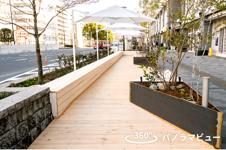 福山駅前歩道空間木質化プロジェクト