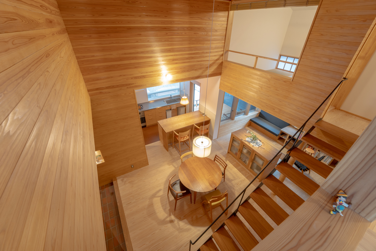 こんな大空間でも、真冬もエアコンだけでぽかぽか